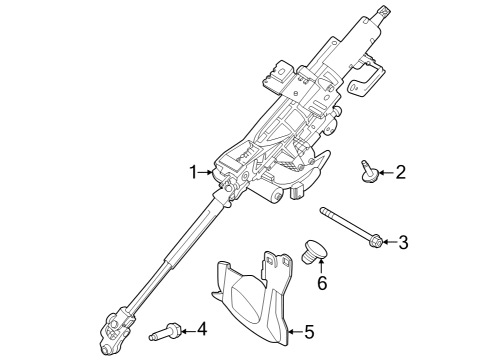 2024 Nissan ARIYA COLUMN ASSY-STEERING Diagram for 48805-5MP1B