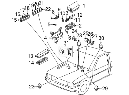 Knock Sensor Diagram for B2060-7B000
