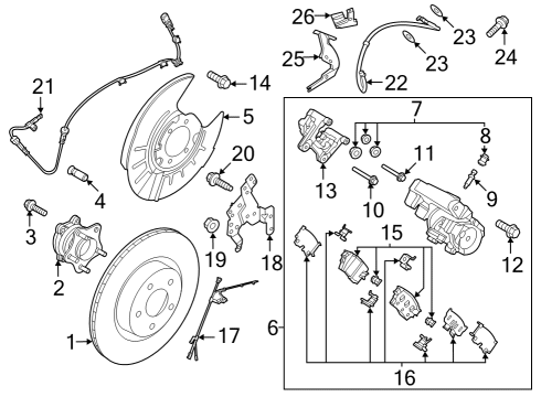 2023 Nissan ARIYA HUB ASSY-REAR AXLE Diagram for 43202-5MP0A