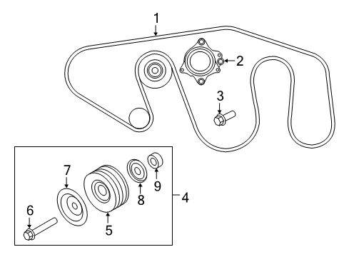 Pulley Assembly Diagram for 11925-EZ30B