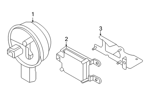2022 Nissan Versa Bracket-Distance Sensor Diagram for 28452-5EA2A
