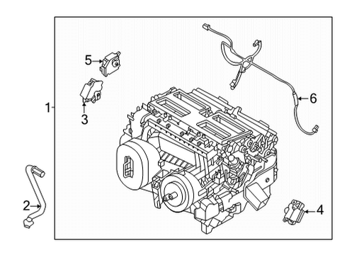 2025 Nissan Pathfinder HEATING UNIT-FR Diagram for 27110-6TA1D