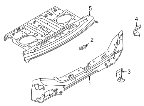 Retainer-Rear Bumper,Upper Diagram for H5240-6LBMA