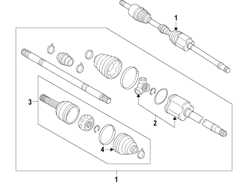 2022 Nissan Rogue Sport Shaft-Front Drive,RH Diagram for 39204-4BB8E