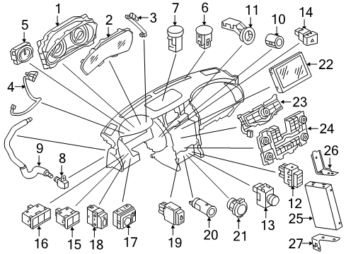 Switch Assy-2 Functions Diagram for 251B2-6GW0A