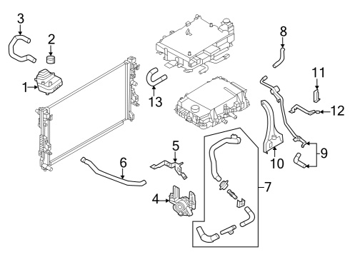 2025 Nissan ARIYA MOTOR ASSY-WATER PUMP Diagram for 21581-5MP0B