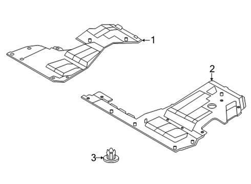 2022 Nissan Pathfinder Cover-Front Under,RH Diagram for 75893-6SA0A