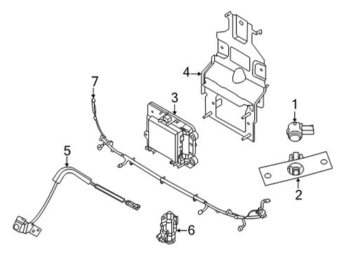 2023 Nissan Pathfinder Distance Sensor Diagram for 28437-6RJ0A
