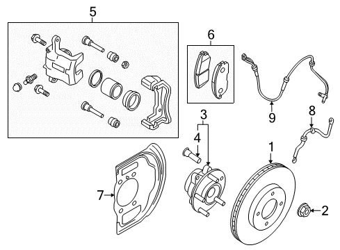 2022 Nissan Rogue Sport Actuator & Ecu Assy-Antiskid Diagram for 47660-6MT1B