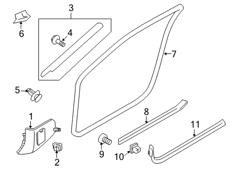 2020 Nissan GT-R Plate-Kicking,Front Outer LH Diagram for 769B1-6HT5A