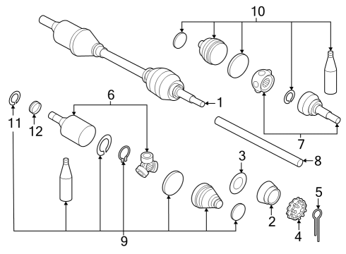 2024 Nissan ARIYA DUST SHIELD Diagram for 39752-JG52B