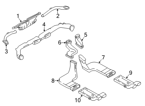 2022 Nissan Kicks Ventilator Duct Center Diagram for 27860-5RW0A
