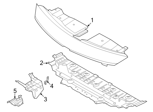 2025 Nissan ARIYA GRILLE-RADIATOR UPPER Diagram for 62322-5MP0B