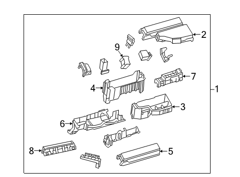 2023 Nissan Murano Fusible Link Holder Cover Diagram for 24382-9UH0A