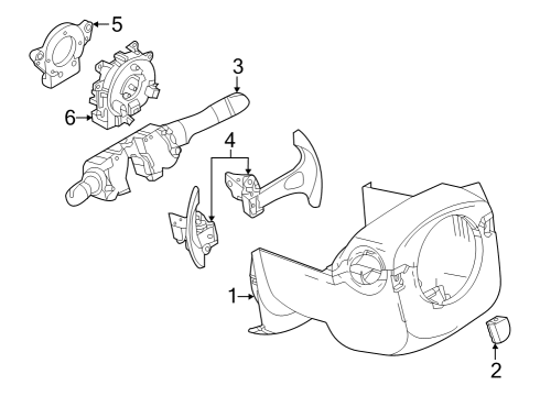 2024 Nissan Z Steering Column Cover Set Diagram for 48470-6GP0A
