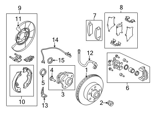 Brake-Rear LH Diagram for 44011-EG50C