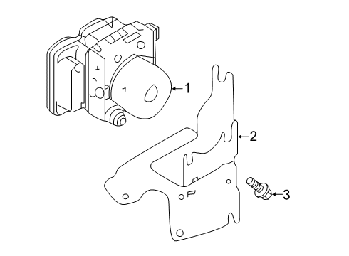2024 Nissan Altima Bracket-ACTUATOR, ANTISKID Diagram for 47840-6CA1A