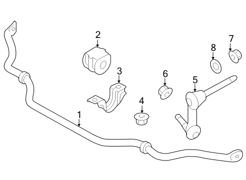 2024 Nissan Z STABILIZER ASSY-FRONT Diagram for 54610-6GR0A