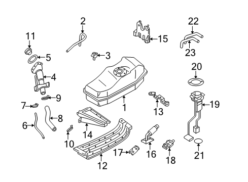 Fuel Sender Unit Replacement Kit Diagram for 25060-4S426