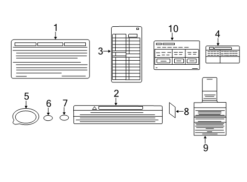 2023 Nissan Armada Emission Control Information Label Diagram for 14805-6JS0C