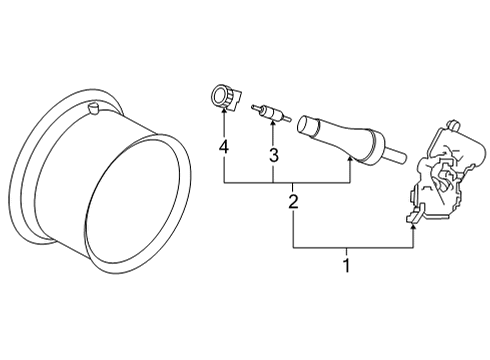 2022 Nissan Frontier SENSOR UNIT-TIRE PRESSURE Diagram for 40700-6UA0B