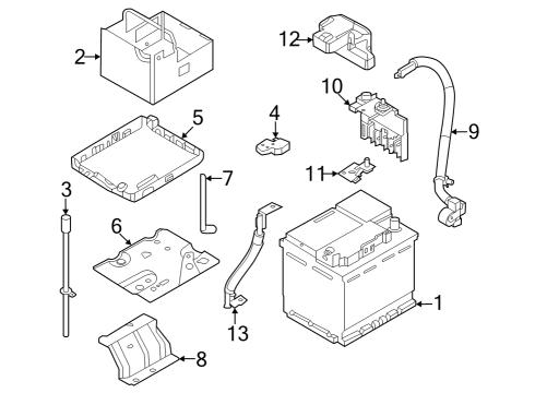 2023 Nissan ARIYA CABLE ASSY-BATTERY TO STARTER MOTOR Diagram for 24105-5MP0A