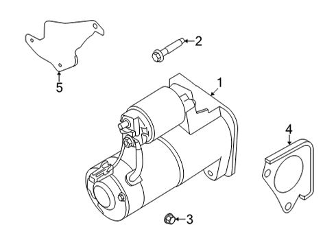 2024 Nissan Frontier Starter Motor Assembly Diagram for 23300-9BY0A