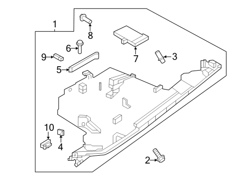 2024 Nissan ARIYA BOX ASSY-GLOVE Diagram for 68500-5MP2A