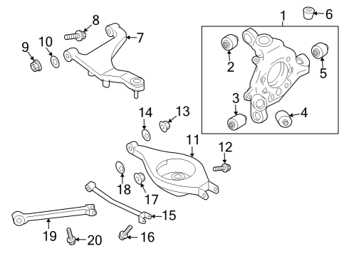 2023 Nissan Z HOUSING-REAR AXLE,RH Diagram for 43018-6GR0A