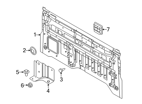 2020 Nissan Titan Stiffener-Rear Panel,Upper Diagram for G9142-9FVMA