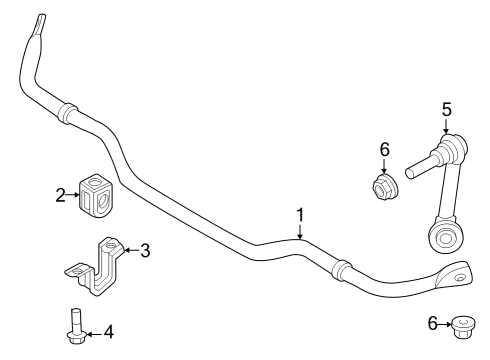 2024 Nissan ARIYA BUSH-REAR STABILIZER Diagram for 56243-6UR0A
