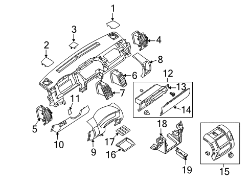 Finisher-Cluster Lid Diagram for 68247-EA101