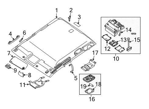 2021 Nissan Frontier Lamp Assembly Map Diagram for 26430-9BP1B