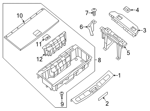 2020 Nissan Pathfinder HANDLE PULL Diagram for 849B5-9PB2A