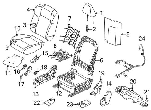 2025 Nissan Pathfinder TRIM S/BCK RH Diagram for 87620-6TA2A