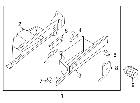 2021 Nissan Titan Panel Assembly-Instrument Lower Diagram for 68102-9FV1A