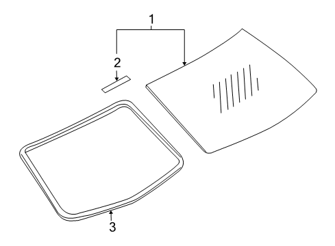 2020 Nissan GT-R Glass-Rear Window Diagram for G9700-6HT0B
