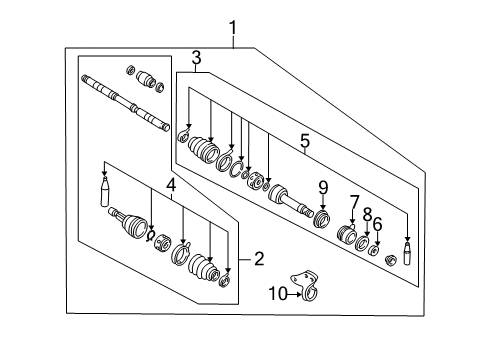 Joint Assembly Inner Diagram for 39711-8J100