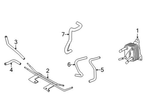 Oil Cooler Tube Assembly Diagram for 21621-6LA0C