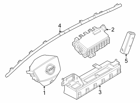 2024 Nissan ARIYA Driver Air Bag Module Assembly Diagram for K8510-5MR0B