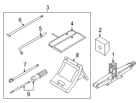 2022 Nissan Armada TOOL SET Diagram for 99501-6JU0A