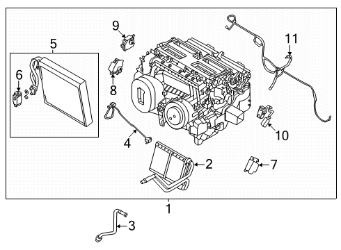 2025 Nissan Murano HARNESS-SUB,HEATER UNIT Diagram for 24040-6TA0A