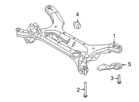 2025 Nissan Sentra Stay Assembly-Rear Suspension Member,LH Diagram for 55452-6LB0A