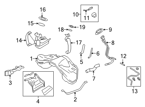 2023 Nissan GT-R Filler Hose Diagram for 17228-6HW0A