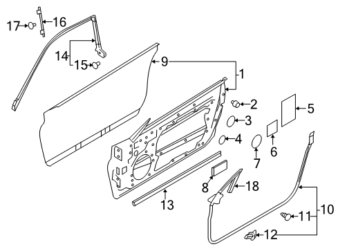 Roof Insulator Diagram for 76884-9VB0A