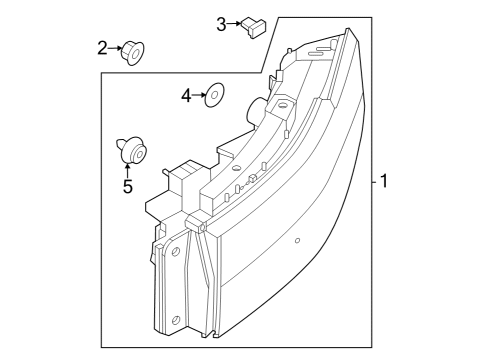 2023 Nissan Z LAMP ASSY-RR COMB LH Diagram for 26555-6GP4A