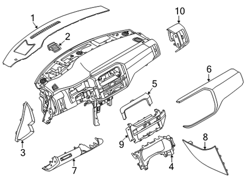 2022 Nissan Pathfinder Lid-Cluster Diagram for 68260-6TA0B