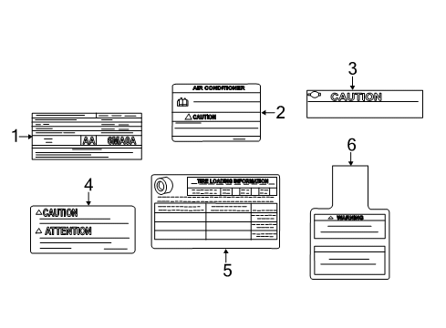 2021 Nissan Rogue Sport Emission Control Information Label Diagram for 14805-6MT0A