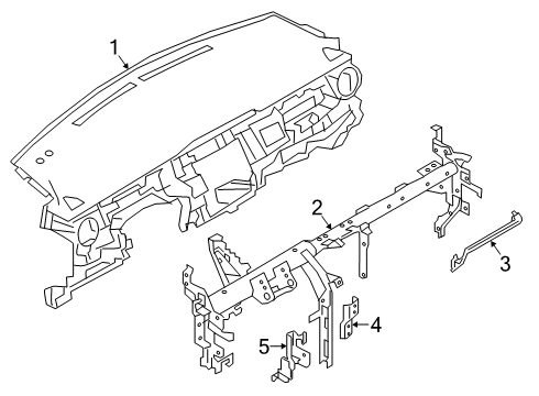 2024 Nissan Kicks Steering Member Assembly Diagram for 67870-5R02A