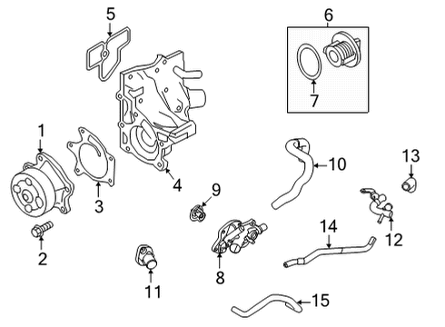 2025 Nissan Sentra Hose-Water Diagram for 14055-6LB0A